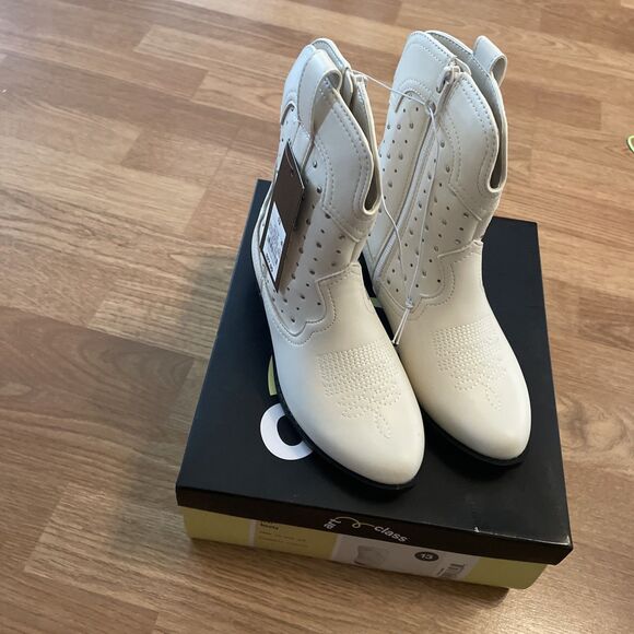 Art Class Girls Jovi Western Cowboy Boots White Studded Size 13 NIB New In Box - Picture 3 of 16